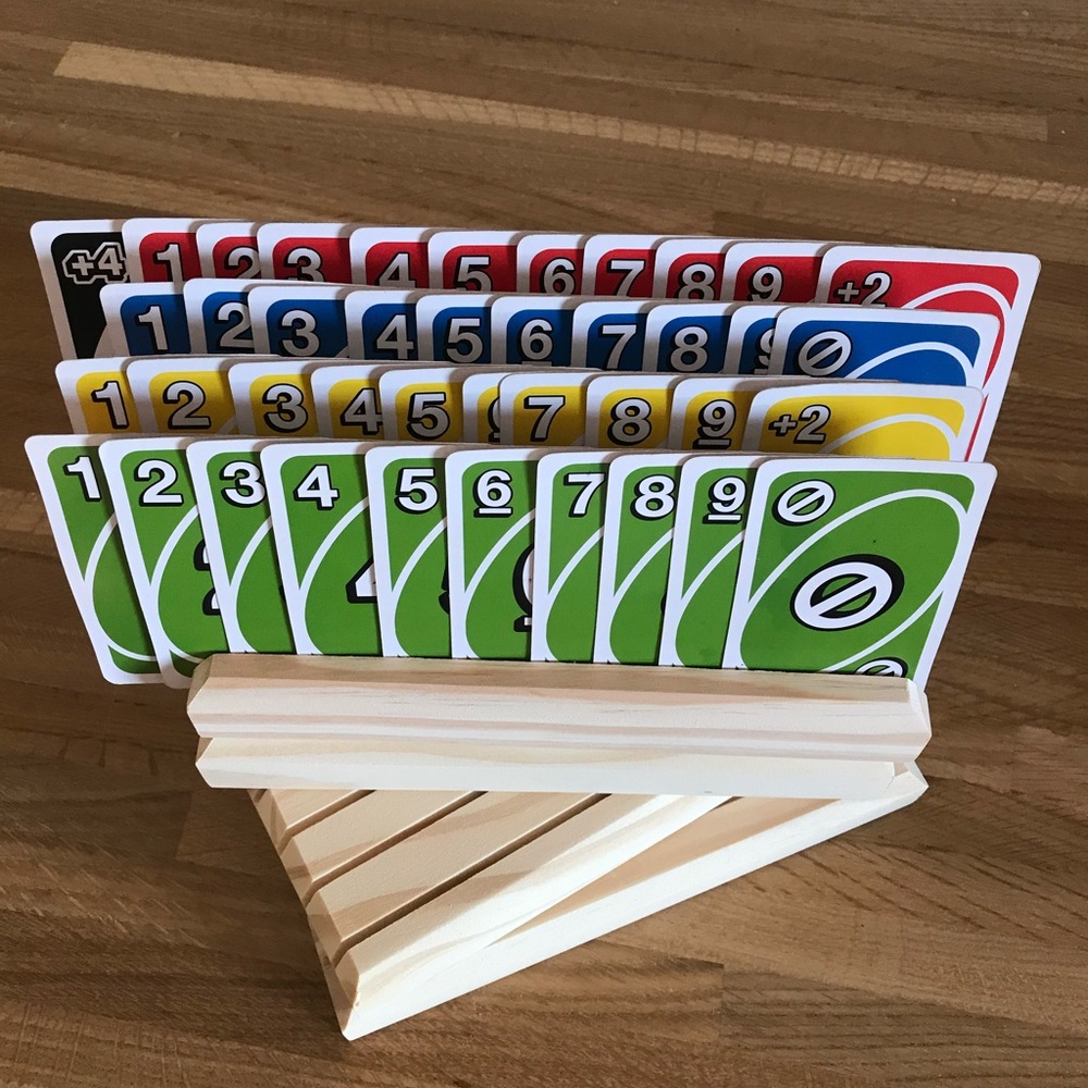 Set of 4 Handmade wooden Card Holders